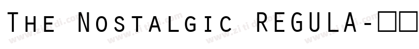 The Nostalgic REGULA字体转换